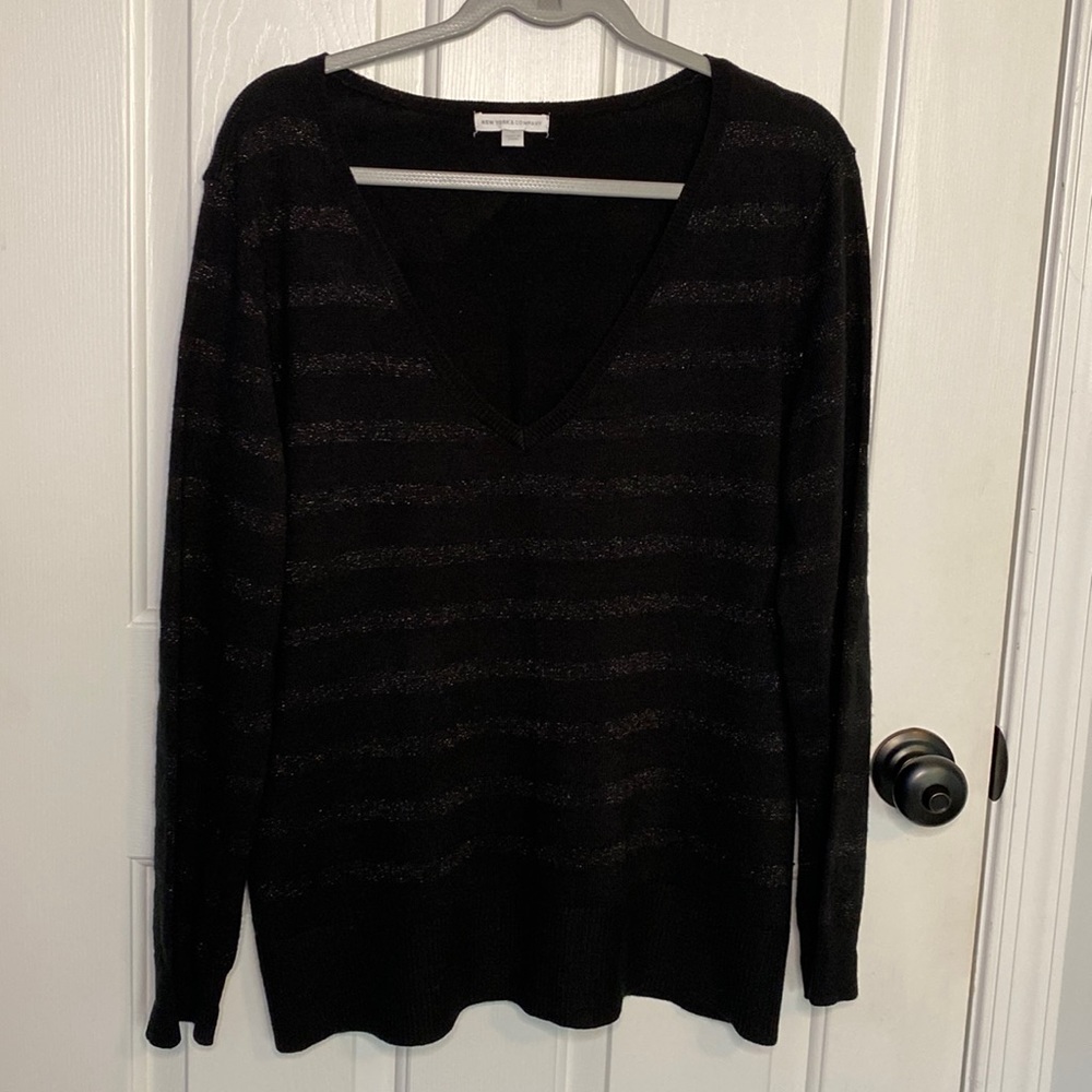 New York & Company Striped Sweater